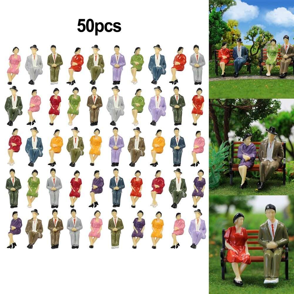 Sitting Figures 48*painted Figures 1:32 Scale 1:32 Brand New For Model-Building