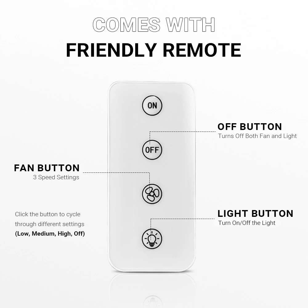 Socket Fan LED Light