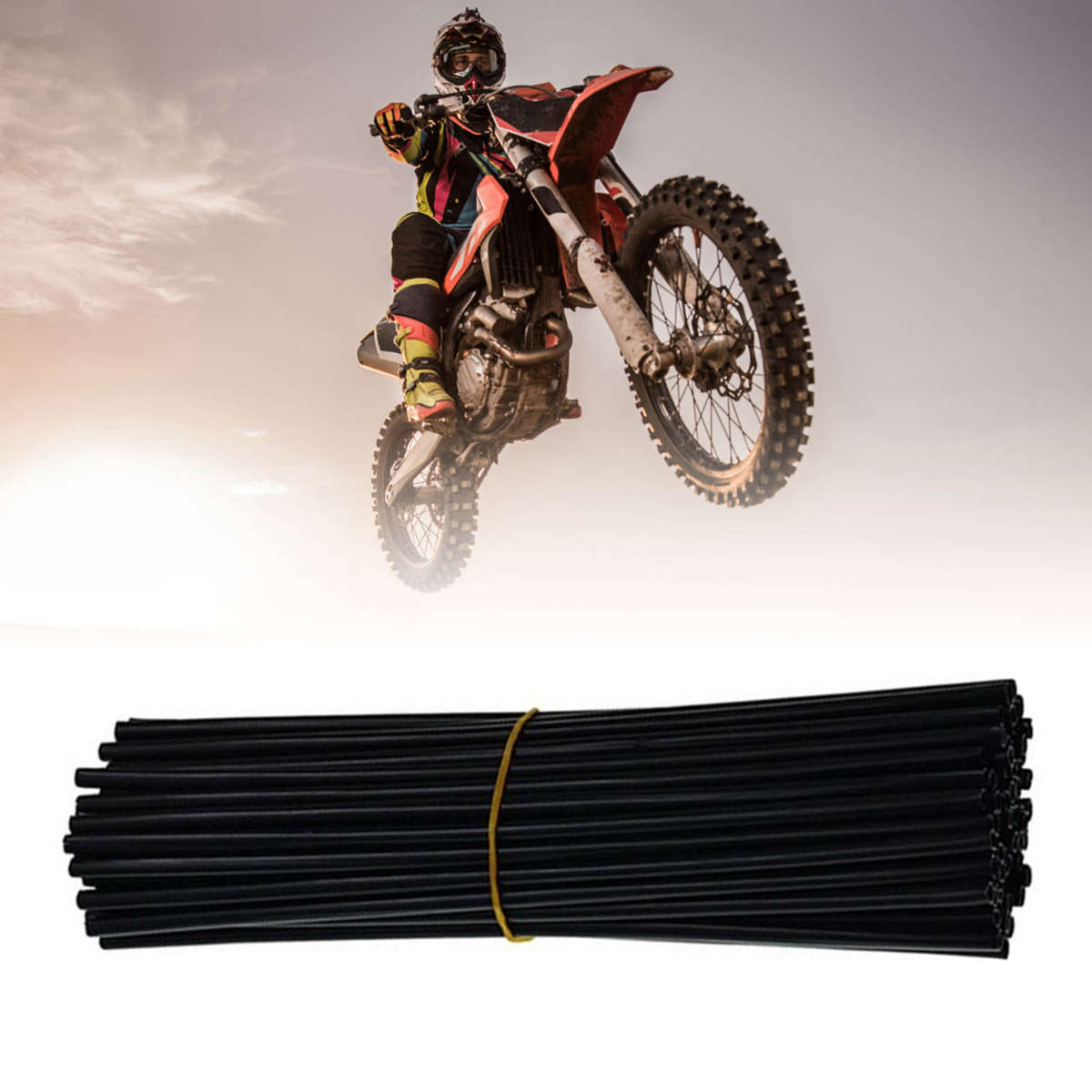 Car Auto 72pcs Spoke Skins Decorative Wheel Spoke Wraps Trim For