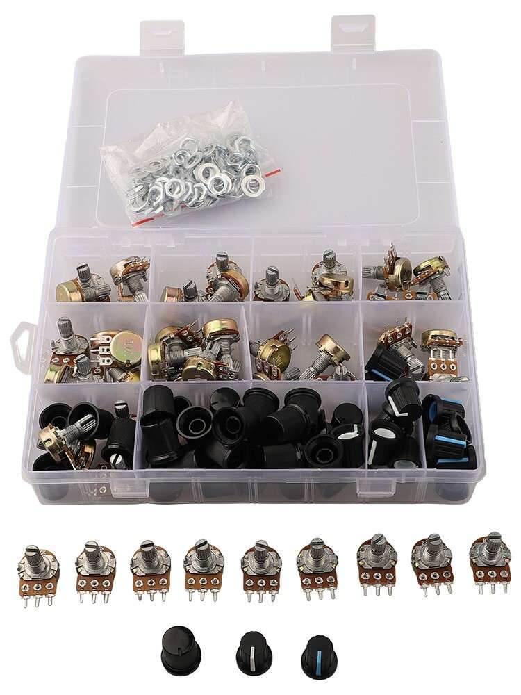 Convenient 100PCS Rotary Potentiometer Kit For Personal For Audio Equipment