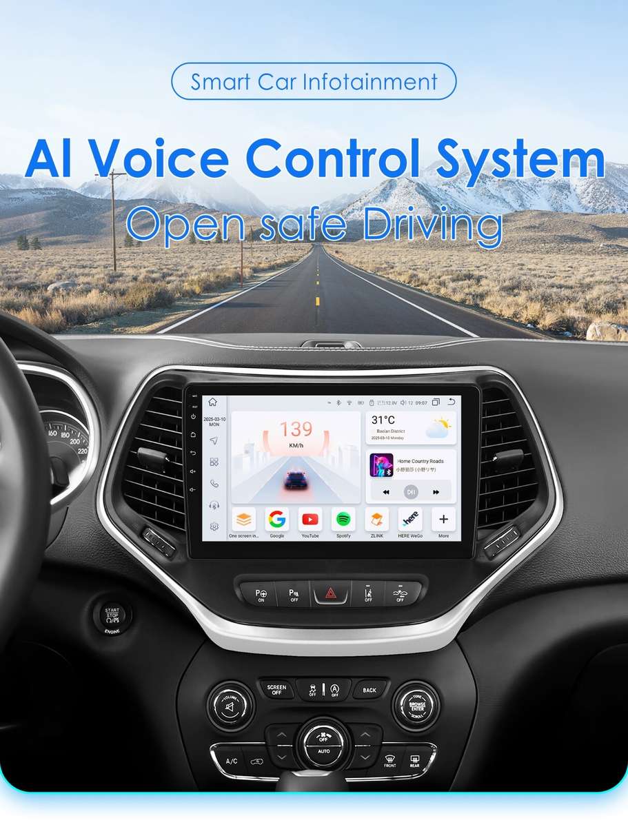 10" Android 13 Carplay Stereo GPS For Jeep Cherokee 2013-2018 DSP Radio 8+128GB