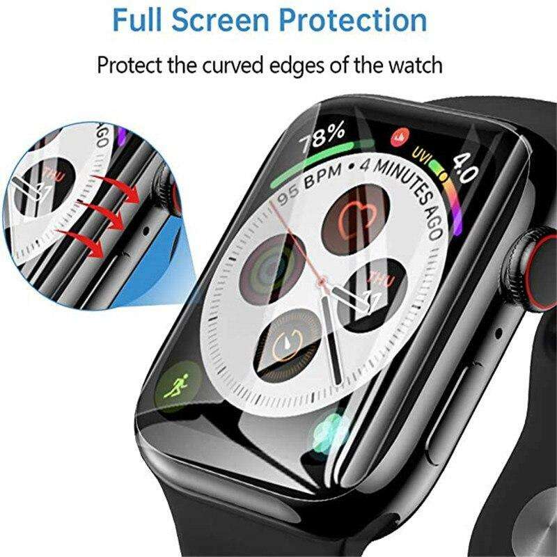 2 x Apple iWatch Soft Hydrogel Silicone Full Cover Screen Protectors FOR ALL MODELS