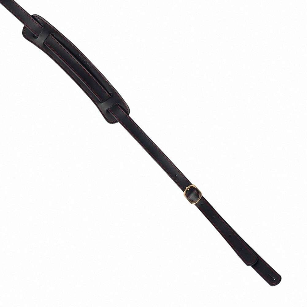 P??P Deluxe Vintage Adjustable Heavy Duty Leather Guitar Strap Black