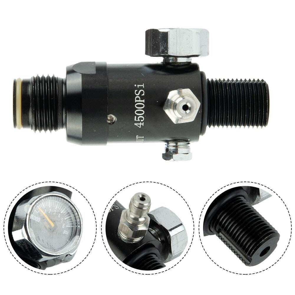 M18x1.5 PCP Paintball Air Tank Valve Regulator 4500Psi HPA-Output 3000Psi-Thread