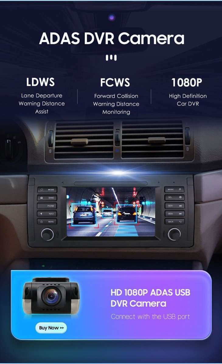 For BMW 5 Series E39 E53 Android 12 7" Car Stereo 2+32GB GPS Radio WiFi CarPlay