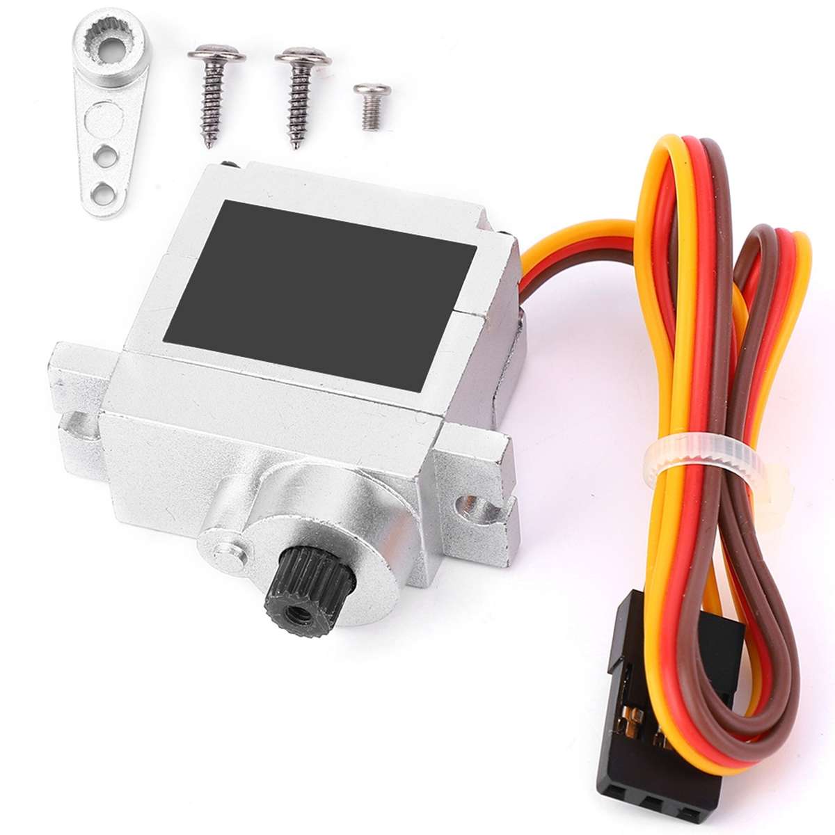 ((Silver)9g Metal Servo Steering Engine Accessory Fit For WPL B1 B14 B16 CW