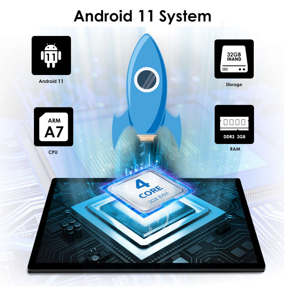 7 Inch Android 11 Double 2DIN Car Radio Stereo CarPlay GPS 2+32GB BT WiFi+Camera