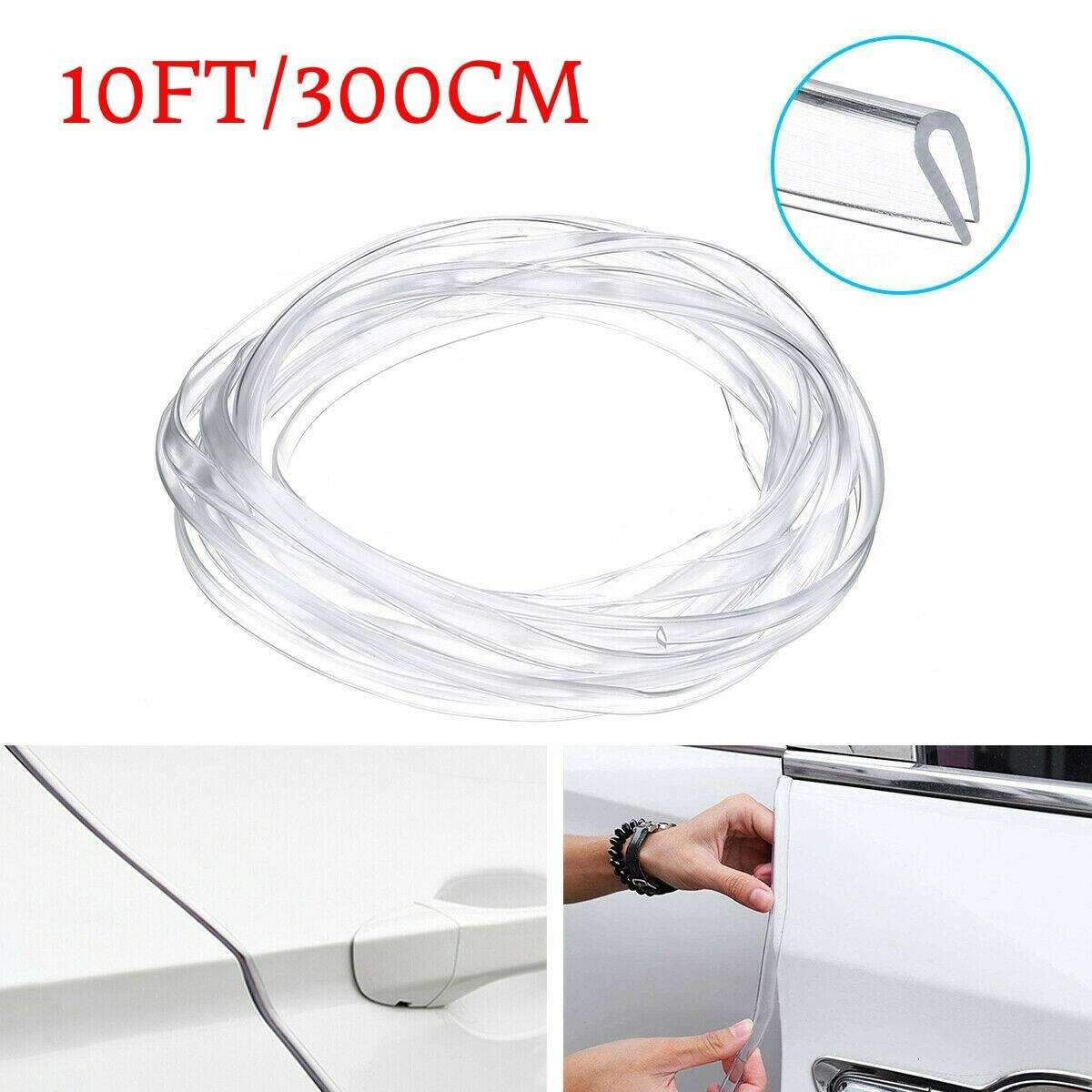 1 Pcs 10ft Strip Car Door Edge Trim Molding Rubber Guard Acti-Scratch