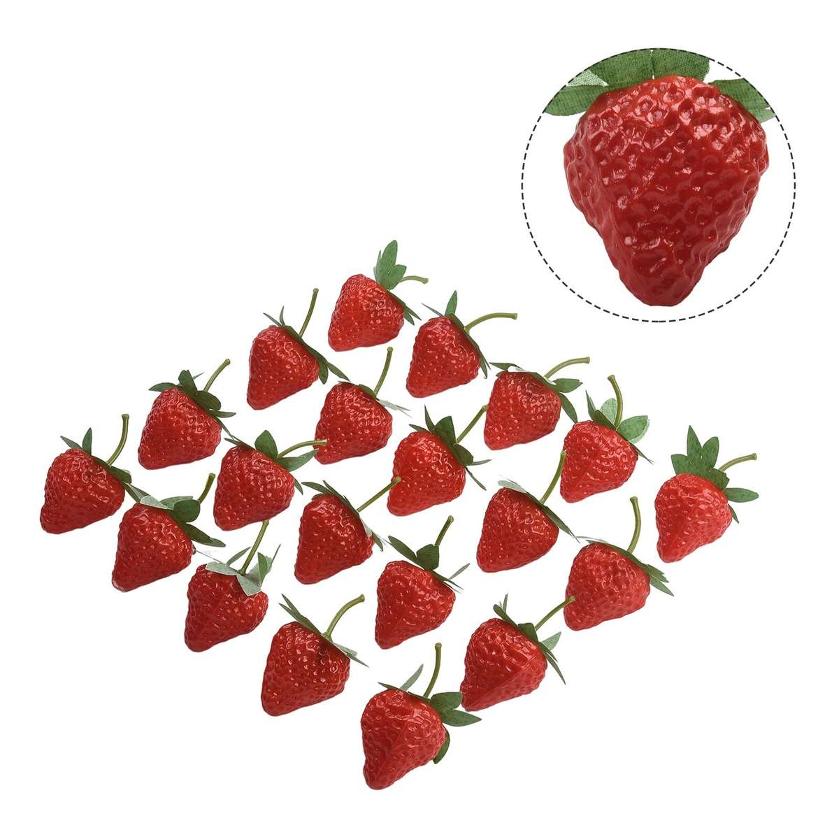Artificial Plastic Strawberry Fruit Fake Display For Kitchen Home Foods Decor