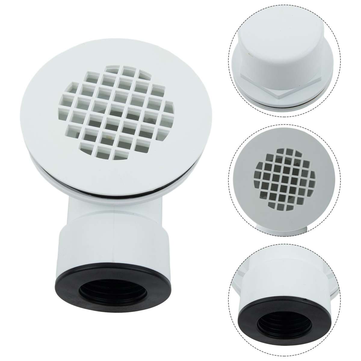 Shower Drain For 1.5 Inches Pipe Grid Low Profile Accessories Brand New