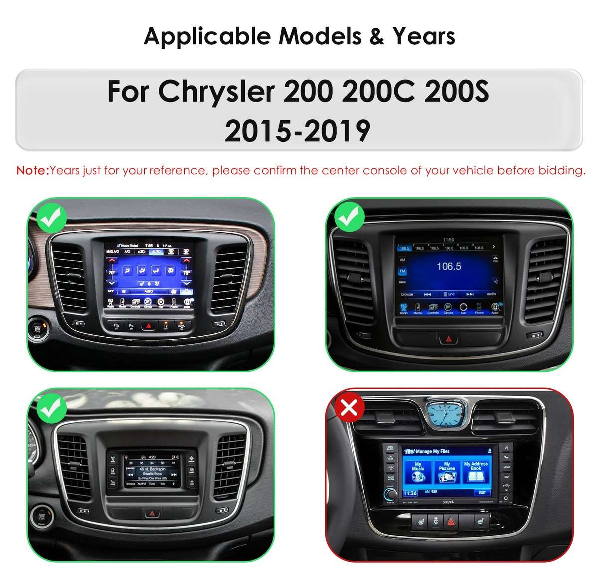 8Core Android14 For Chrysler 200 200C 200S 15-19 Carplay Stereo Radio GPS 4+32GB