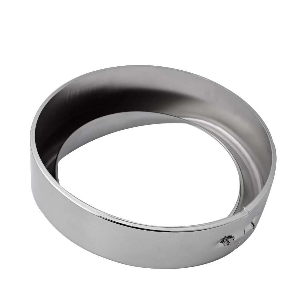 7'' Headlight Visor Style Trim Ring Chrome For Harley Touring Electra Glide