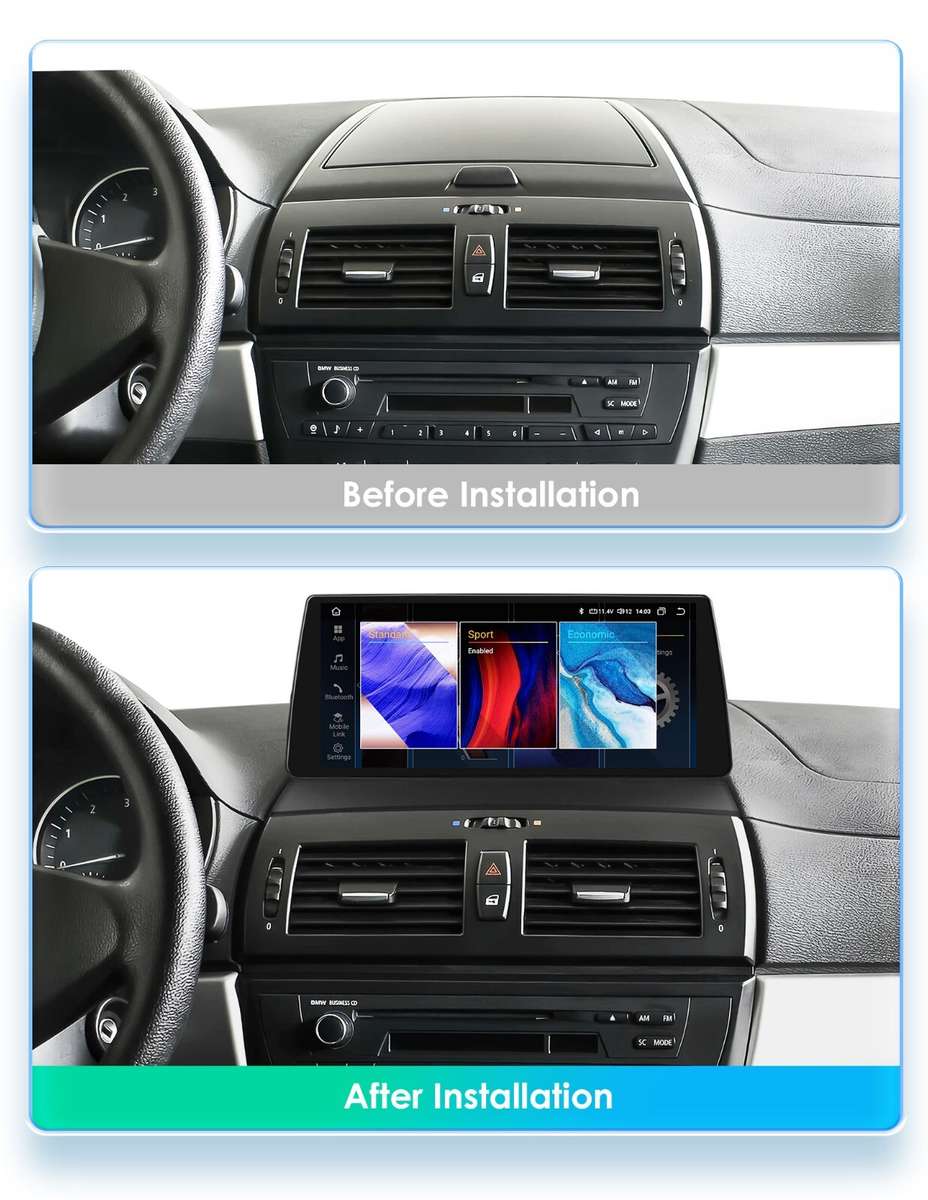 8Core Android 12 10.33" CarPlay Stereo Radio 4GB GPS Navi For BMW X3 E83 2004-10