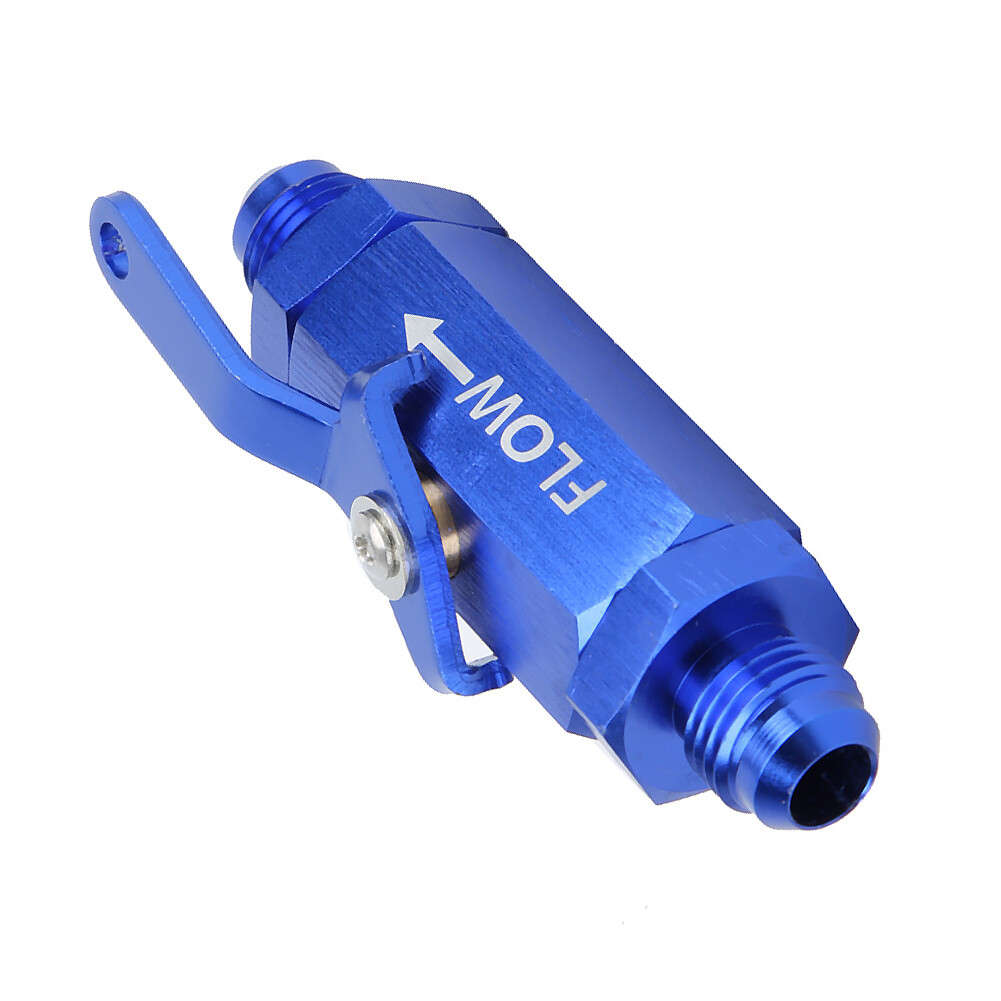 Car Car Shut Off Check Valve CNC Y972 6AN For AN6 Fuel Pipe(Blue )
