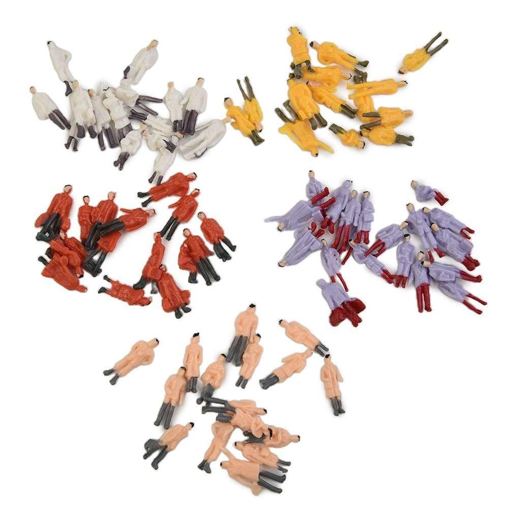 400Pcs Railway Train Layout 1:87 HO Scale Painted Figures Model People Passenger