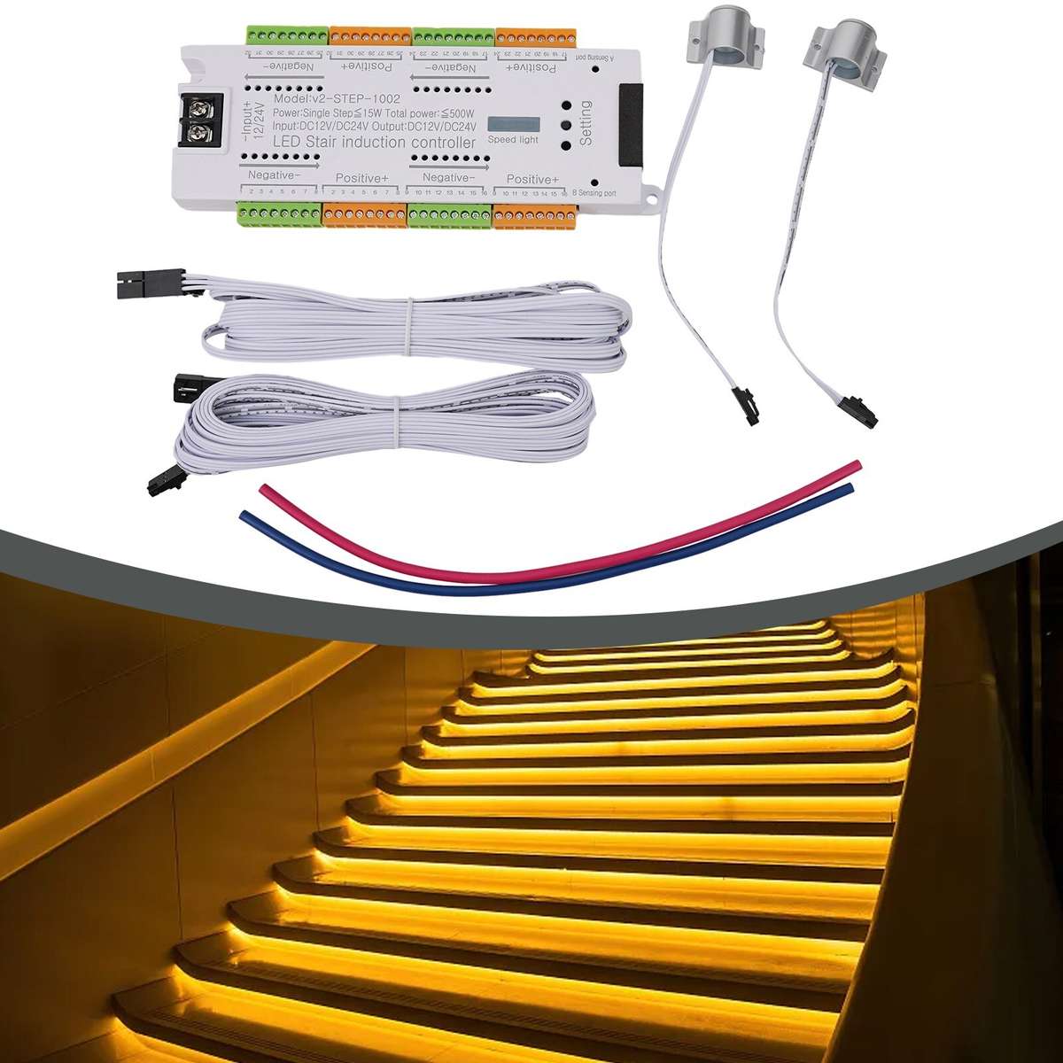 32 Channel Stair Light Controller Kit With Motion Sensor Control For LEDs