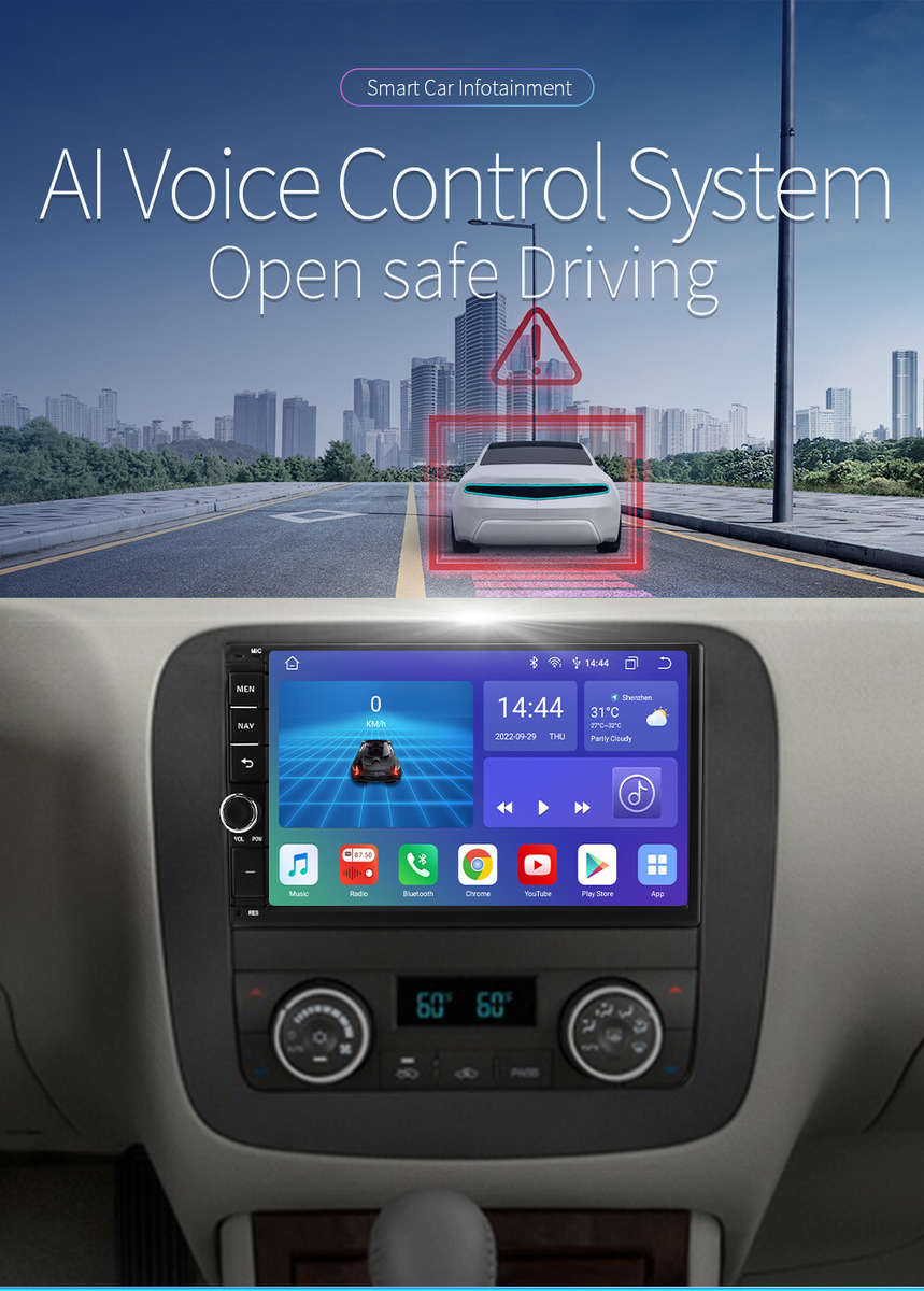 CarPlay 7"Android 12 8Core Double DIN Car GPS Stereo WiFi DSP Player AM FM 4+32G