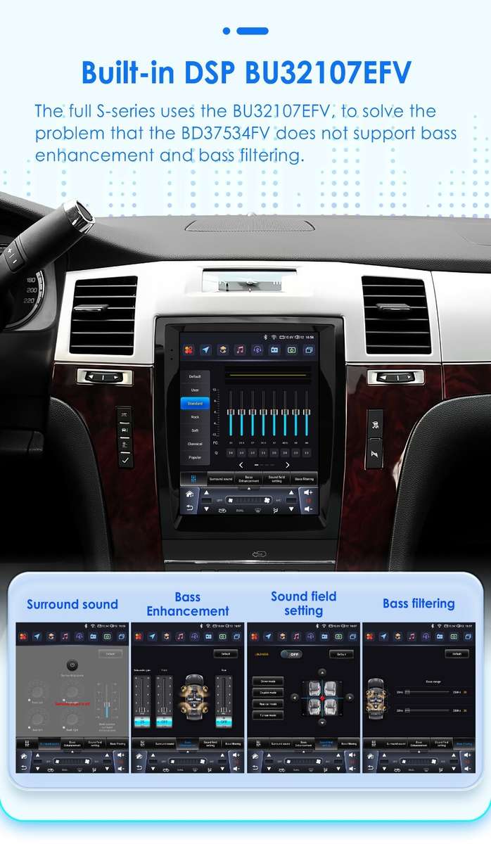 For Cadillac Escalade 2007-2014 9.7"Android13 Carplay Car Stereo Radio GPS 8Core