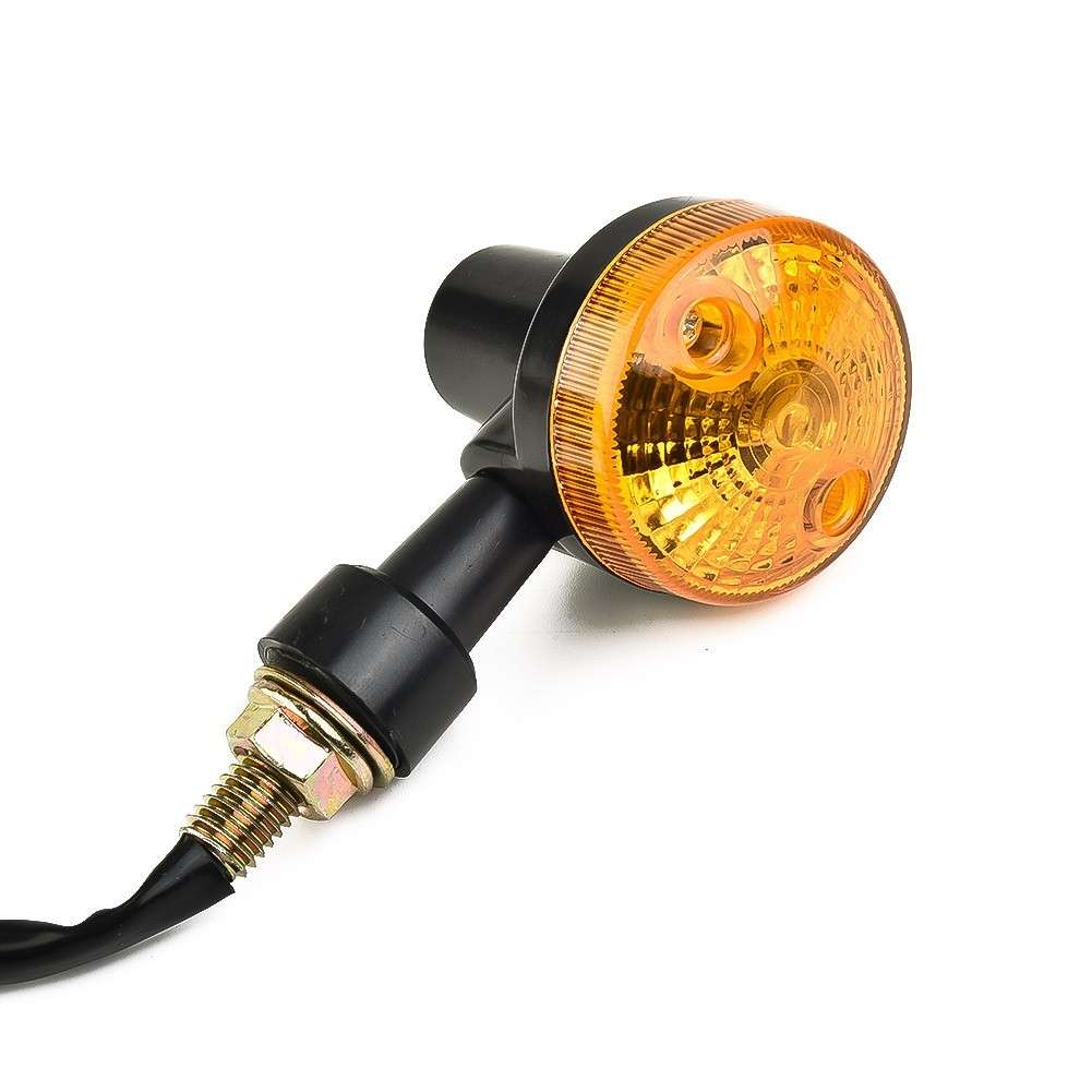 4* INDICATORS TURN SIGNAL AMBER LENS MOTORCYCLE BLINKER LIGHTS-BULBS