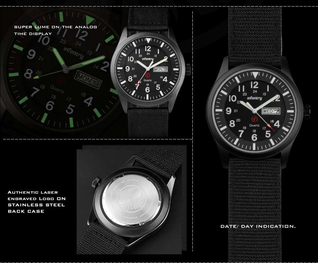 INFANTRY MILITARY CO. Army Field Op Watch MAROON Nylon Watch Brand new BOXED, FULLY LOADED!