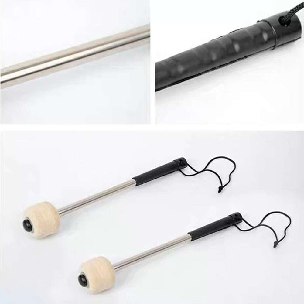 Durable And Elastic Felt Head Mallet 2Pcs Bass Drum Stick For Percussion