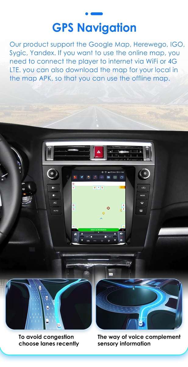 9.7" For Subaru Legacy Outback 2015-2018 Carplay Android Car Stereo SWC WIFI 32G