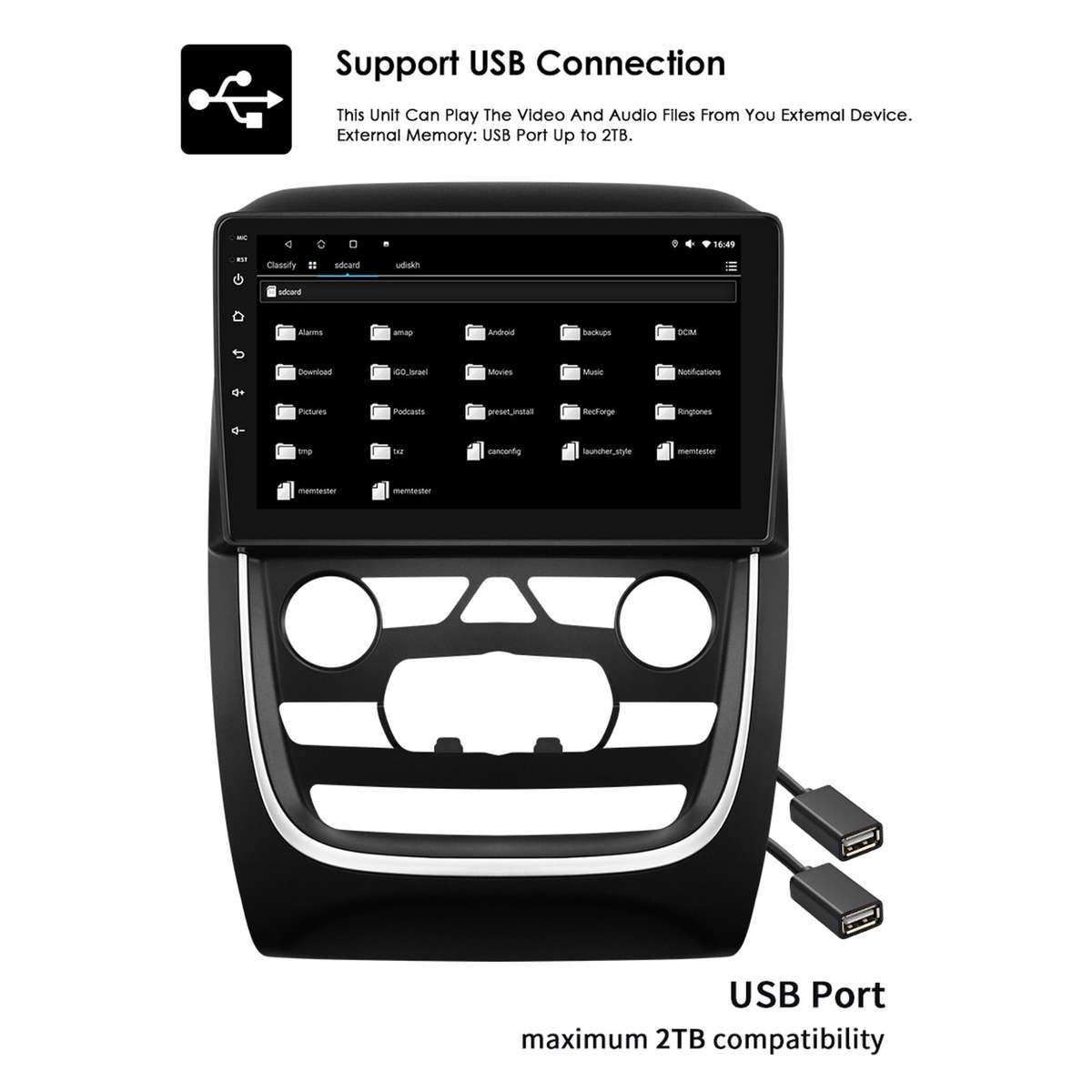 CarPlay 9" Android13 Radio Stereo For Dodge Durango 2014-2020 GPS Navi WiFi 32GB