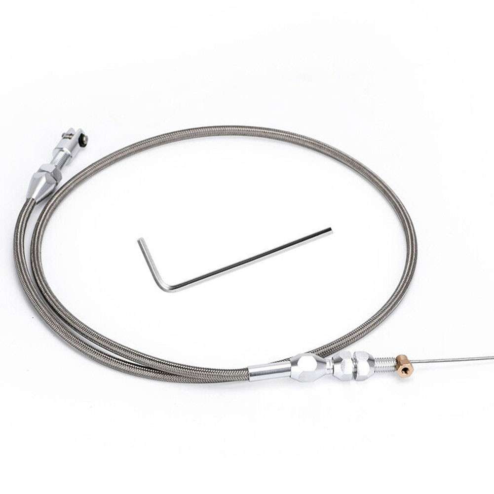 Replacement Throttle Cable Kit Gas Cable Braided Throttle Fit Most Gas Pedals