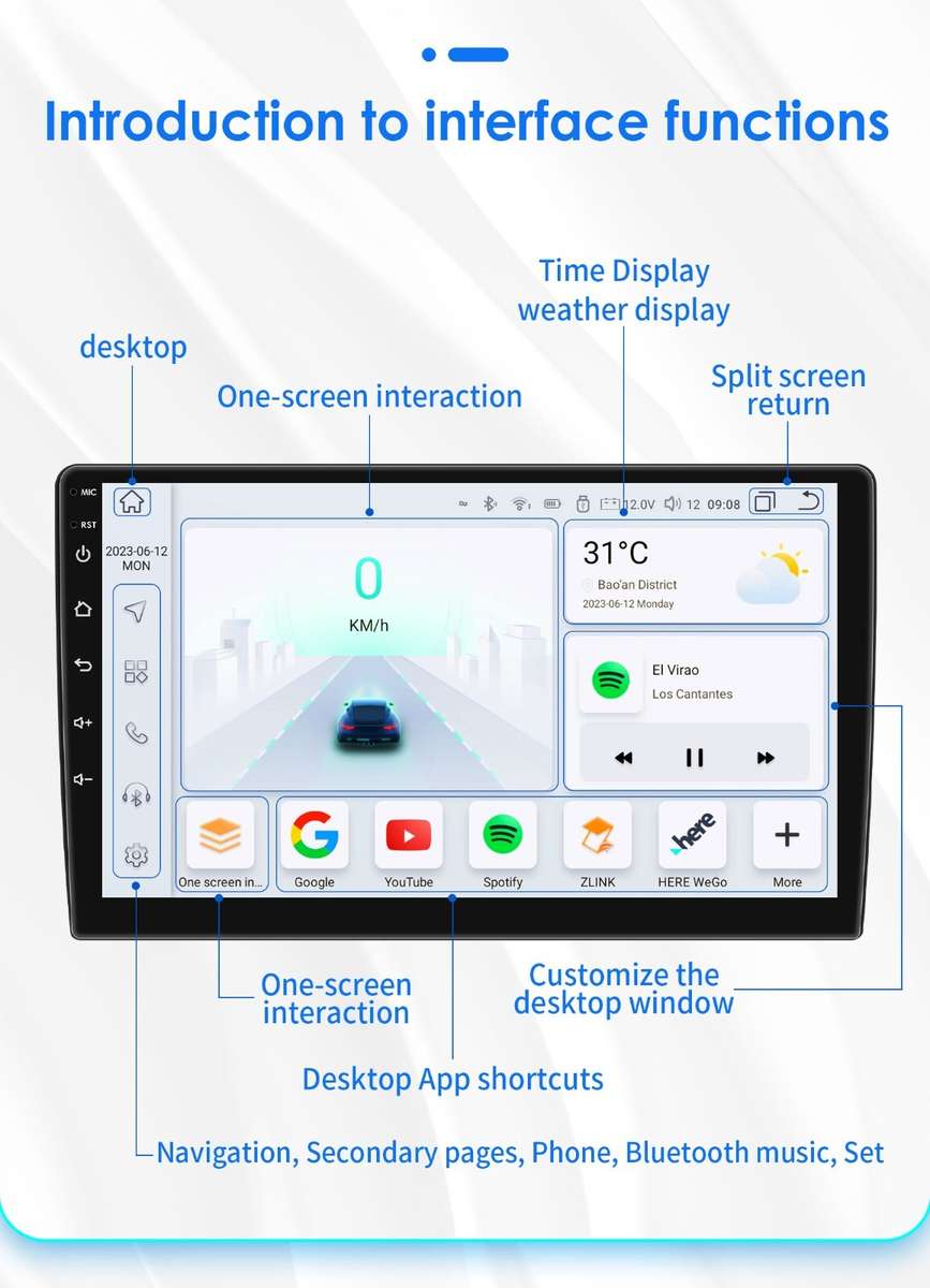 For Lancia Ypsilon 2006-2011 Android13 Car Stereo Radio Carplay GPS Headunit RDS