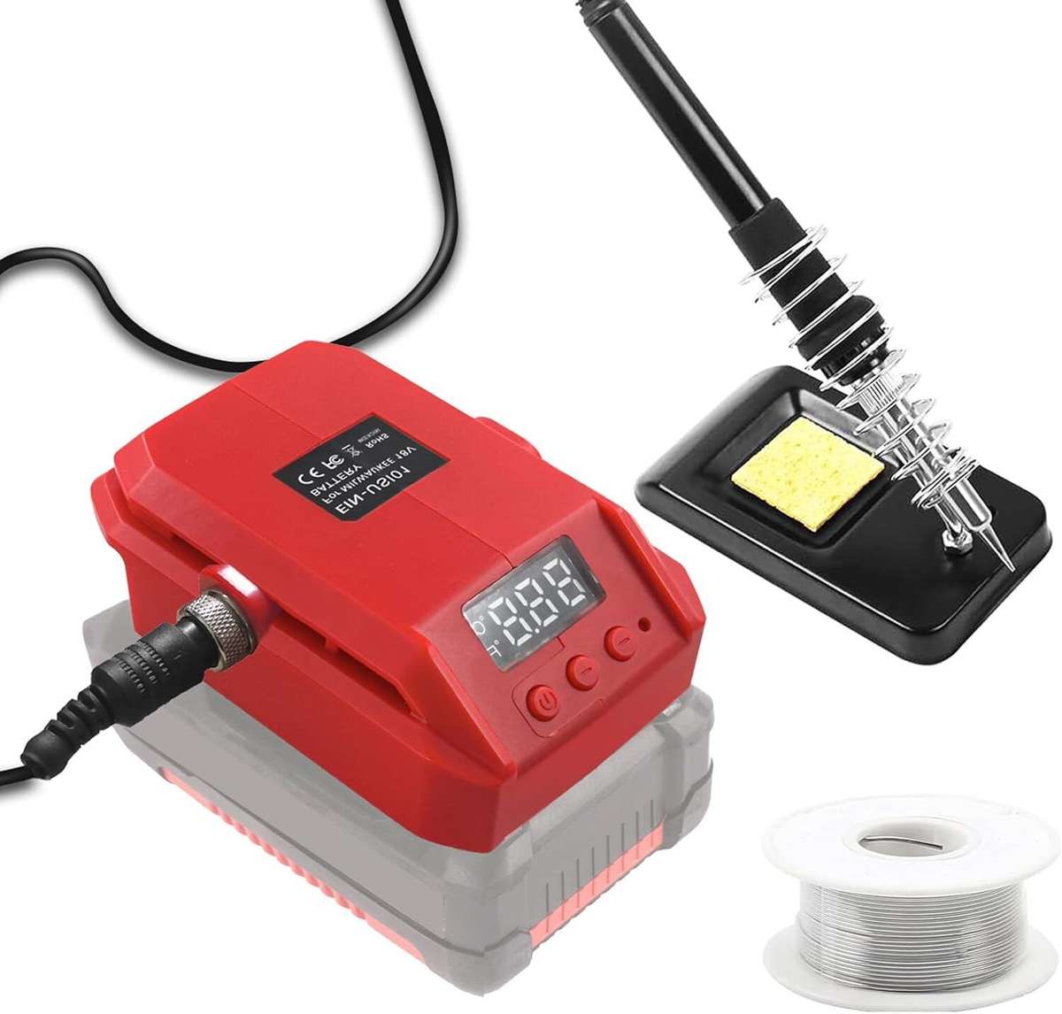 Cordless 60W Electric Cordless Soldering Iron LCD Welding Tool For Einhell 18V