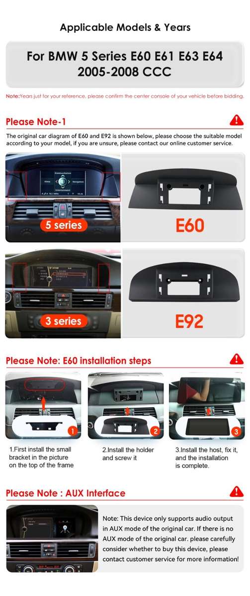 10.25" Android 13 Car Stereo Radio CarPlay GPS For BMW 5 Series E60 E61 E63 CCC