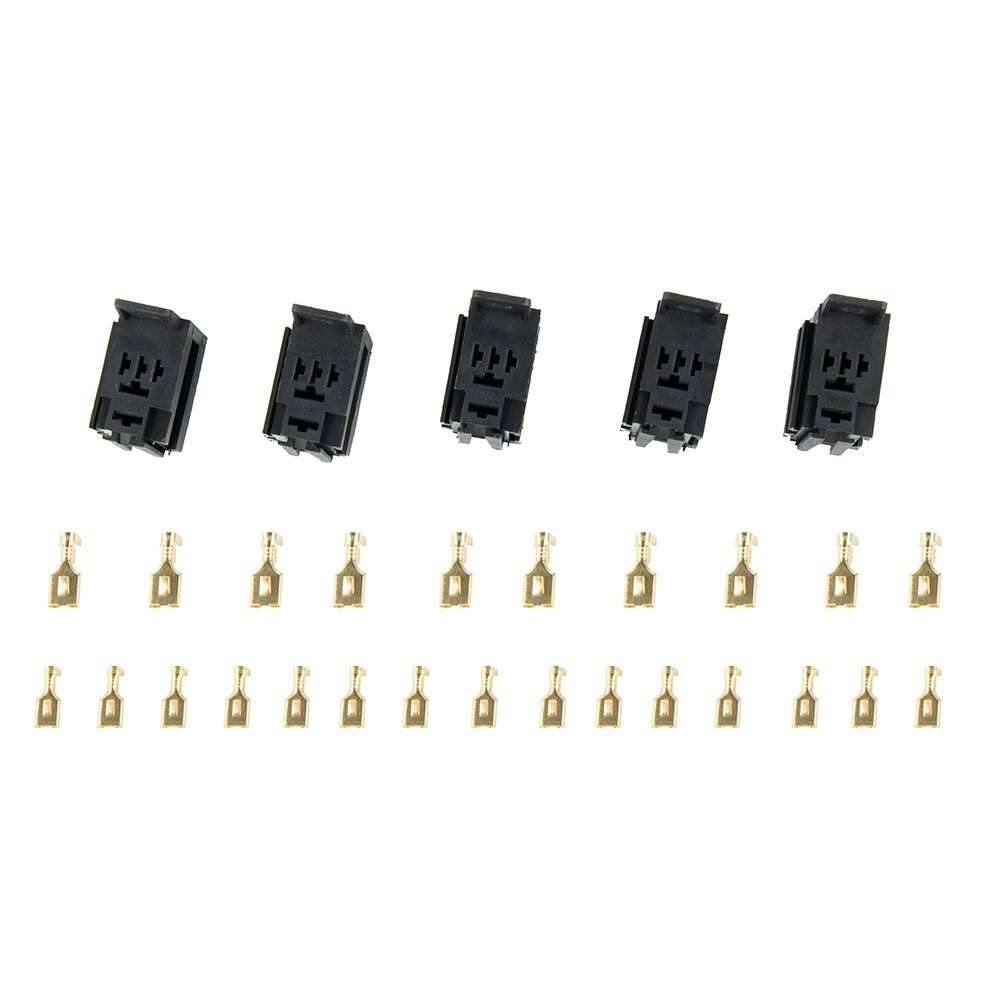 5pcs Automotive Relay Socket Micro 60AMP 5-Pin With 25x Copper Terminals