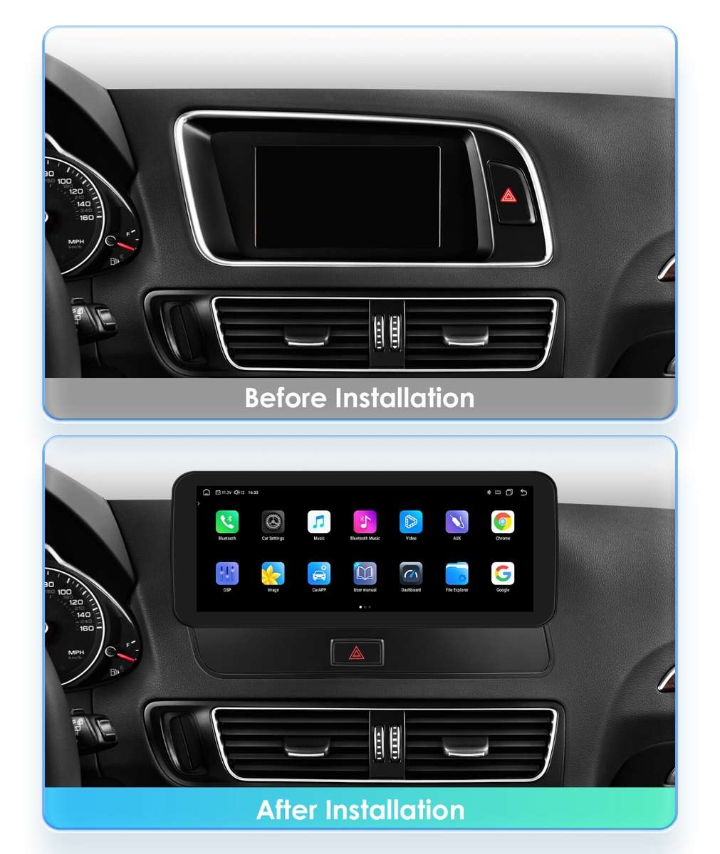 10.25" For Audi Q5 2009-2016 Low Android 13 Carplay Car Stereo GPS Navi BT 6+64G