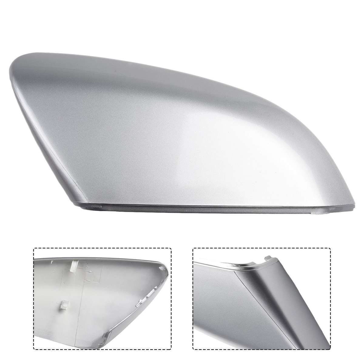 Right Passenger Side Silver Mirror Cover Cap Replace For Civic 2016-2020