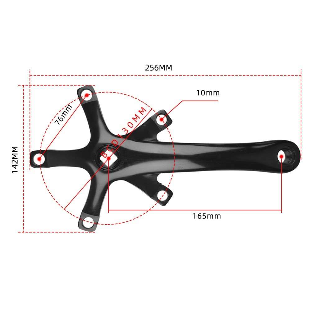 Bicycle Component Aluminum Alloy Cranks Size BCD130 And Length Of 165 Mm