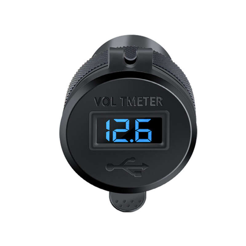 USB Charger Hella DIN Plug Socket Adapter & Voltmeter Fit for BMW Motorcycle 1pc