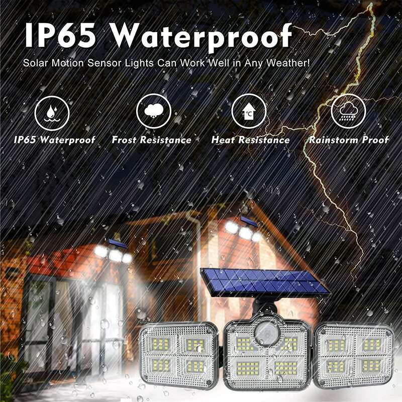 Solar LED Street Lamp Motion Sensor Remote Control Wall Flood Yard Outdoor Lamp Separation-122 SMD