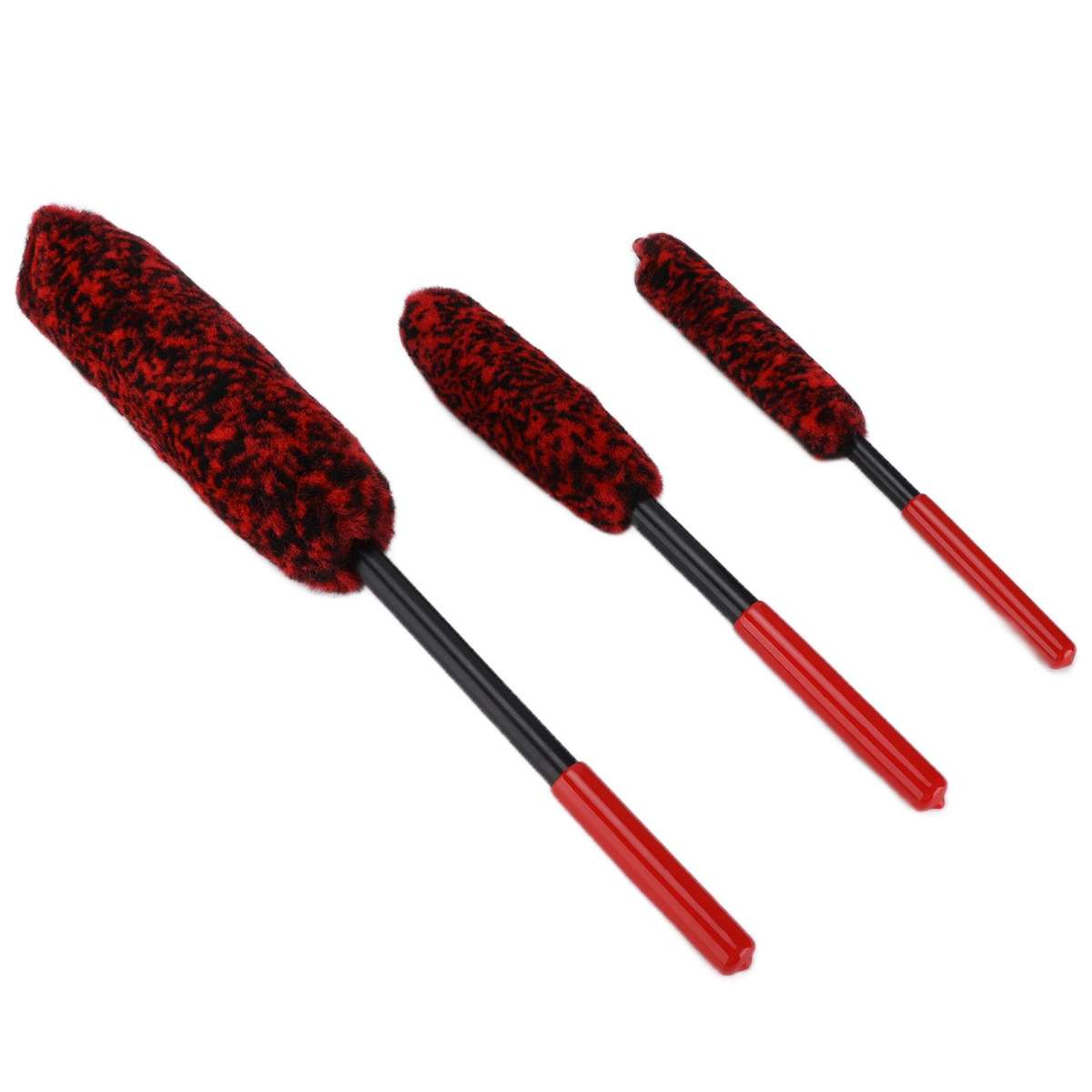 3pcs Detailing Brush Wheel Hub Scrub Cleaning Tool For Car Motorcycles Bicyc CHW