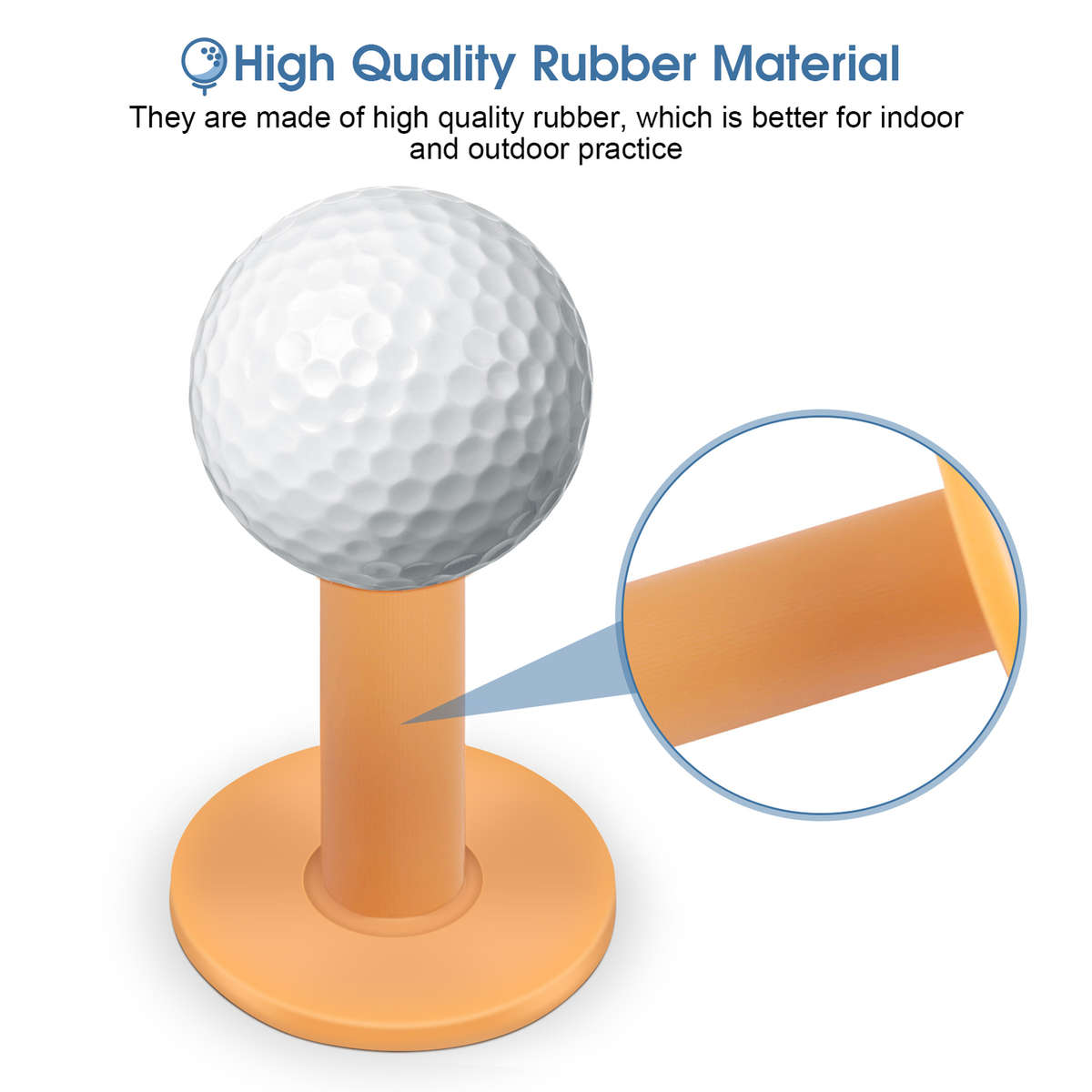 Tees Holder Rubber Driving Range Tee Training Practice Ball Holders CH