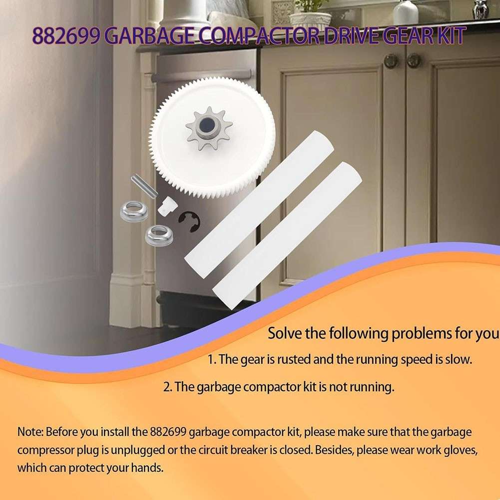 Comprehensive Upgrade 882699 Trash Compactor Drive Gear Kit For Multiple Models