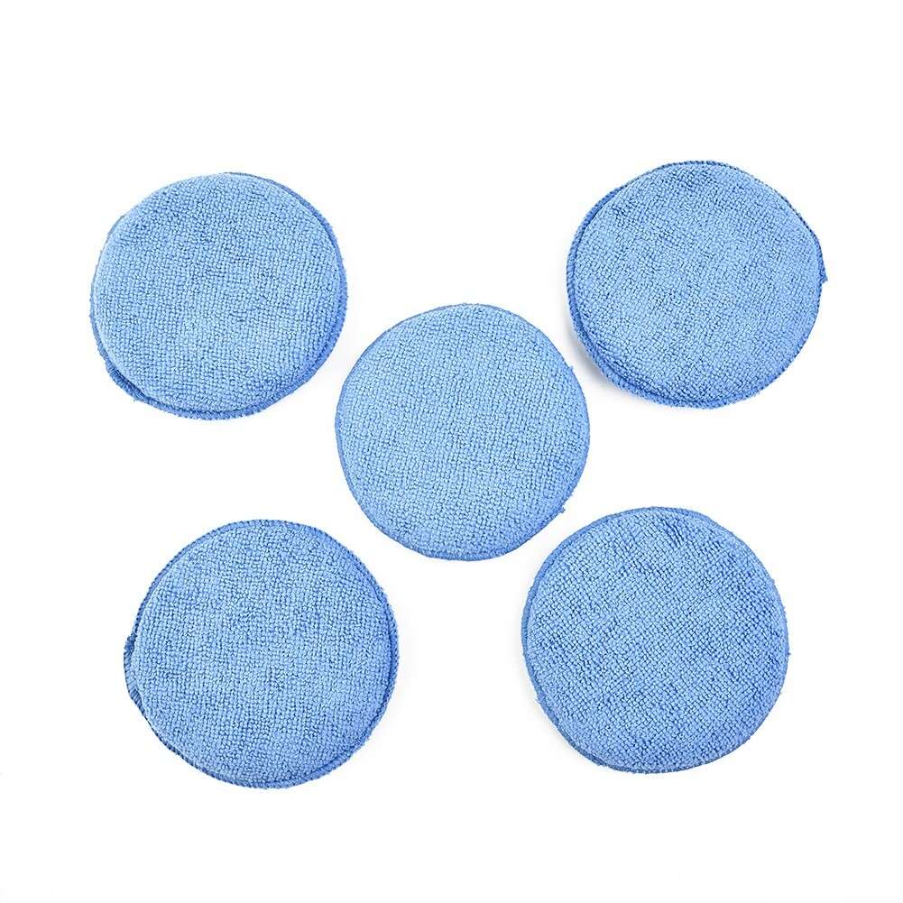 5 Wax Microfiber Applicator Car Sponge Pad Polishing Pads Soft Care Auto