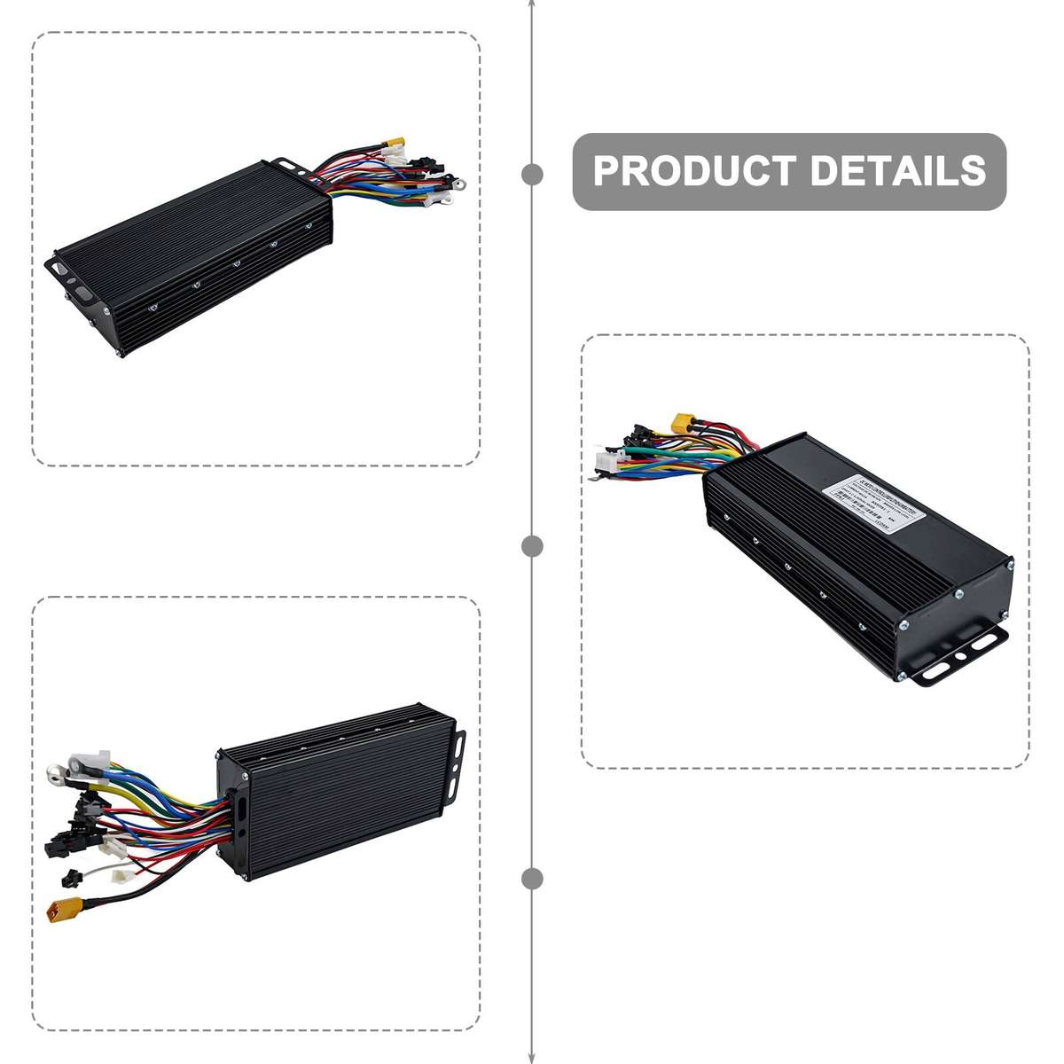 36V-52V E-bike Brushless Controller 1500W/2000W Intelligent 3-mode Sine Wave