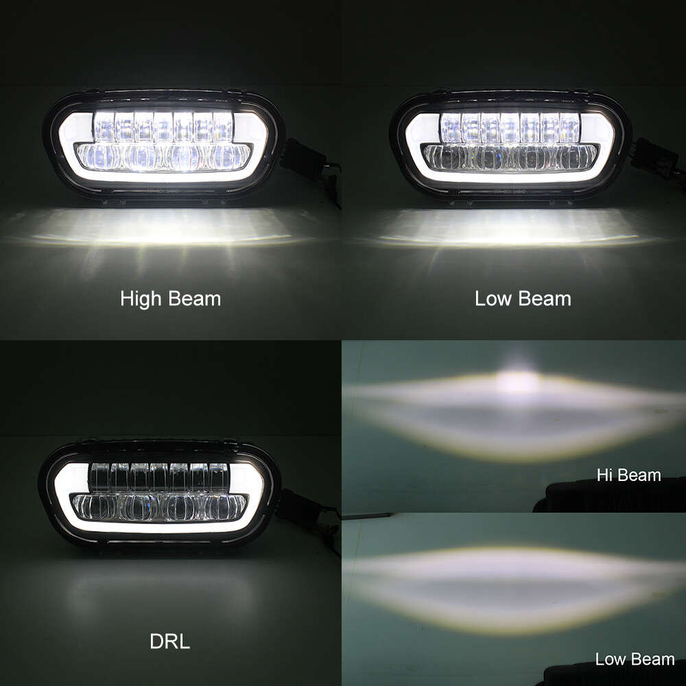 For Harley Fat Bob 2018-2022 LED Headlight Hi/Lo Beam DRL With Bracket Plug&Play