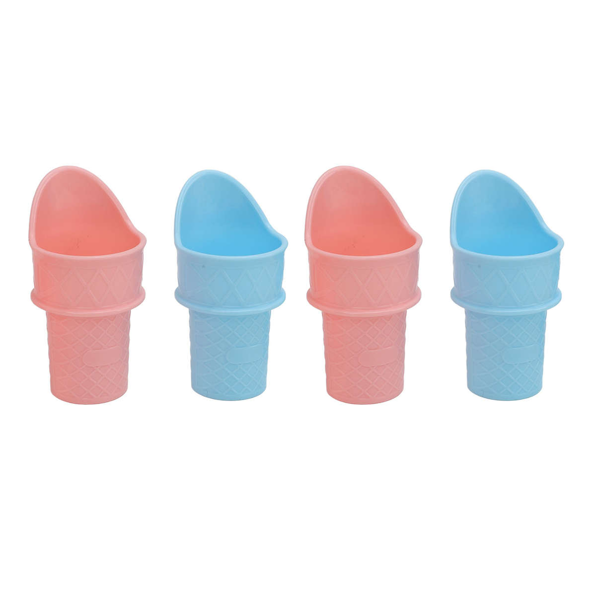 4pcs Ice Cream Cone Holder Reusable Sustainable Freezable Ice Cream Cup Spoo CHW