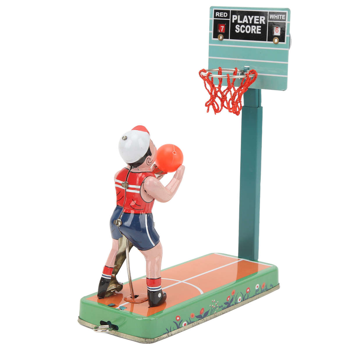 Table Basketball Game Vintage Tin Wind Up Toy Clockwork Toy For Basketball