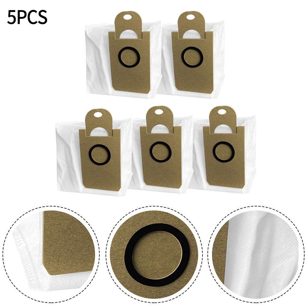 5 Pack Reusable Dust Bag Parts for iHome For AutoVac Nova Self Empty Robot