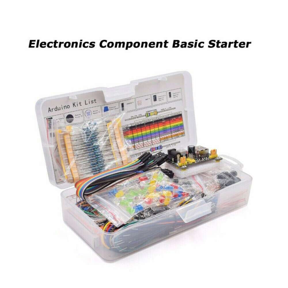 Basic Beginners Electronics Prototyping Breadboard With Components Kit Practical