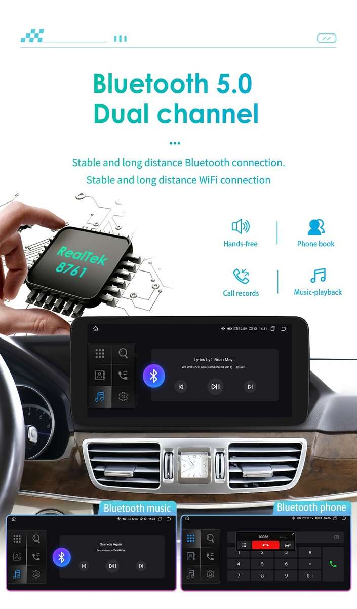 Android Car GPS Radio Stereo DSP Carplay For Benz E Class E200 E300 W212 6G+64GB