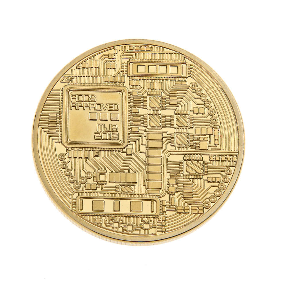 Bitcoin Collectible Golden Iron Commemorative Coin Gold Plated