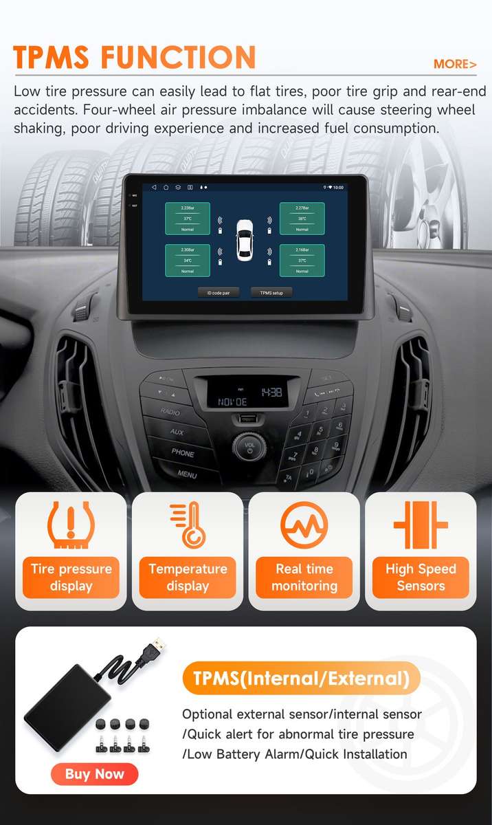 8Core For Ford Transit Tourneo 2013-2021 Carplay DSP Android 14 Stereo Radio GPS
